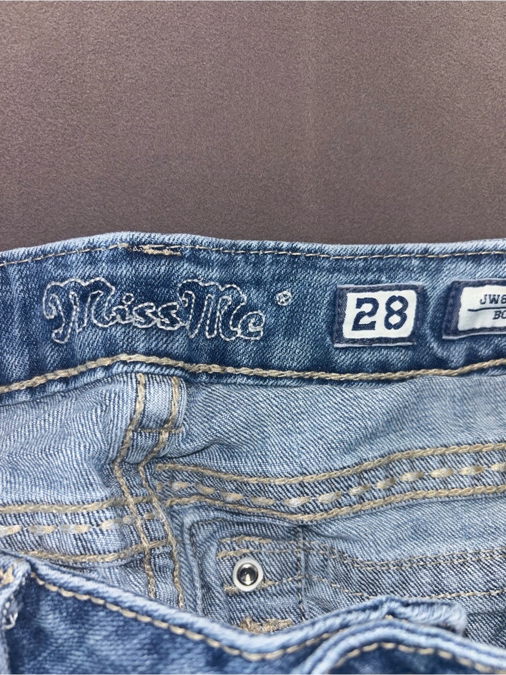 Miss Me JW606082 Boot Cut Low Rise Jeans - Picture 8 of 15
